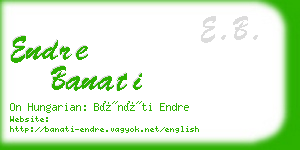 endre banati business card
